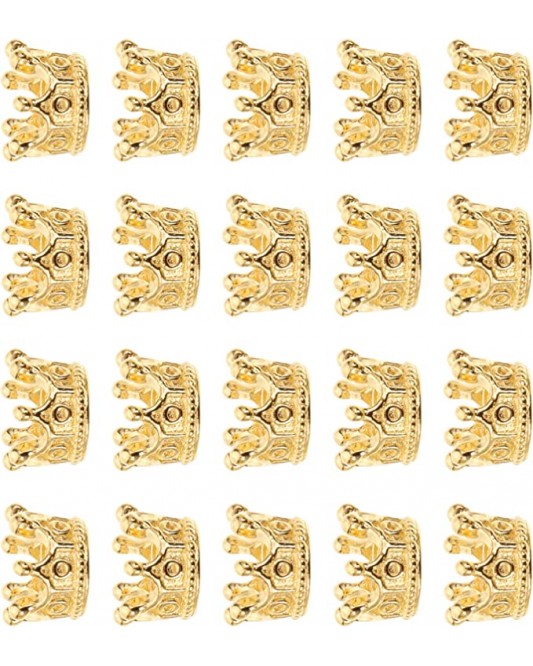 ZY1R-14-30p  Mini Crown Charm Jewelry Charms Spacer Beads Miniature Ornament Pendant for DIY